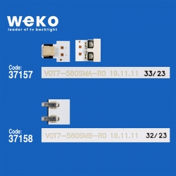 Wkset-6429 37157x4 37158x4 v0t7-580sma/b-r0 8 adet led bar