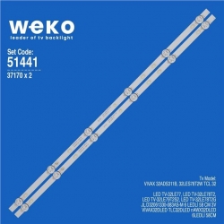 Wkset-6441 37170X2 Jl.D32061330-083As-M  2 Adet Led Bar (3V6led58cm)