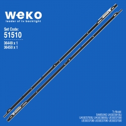 Wkset-6510 36449x1 36450x1 55snb 3d-7032led-mcpcb-l v1le-550sma-r3 2 adet led bar (80led)