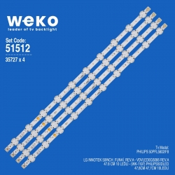 Wkset-6512 35727x4  lg innotek 50inch_funai_rev.a 4 adet led bar