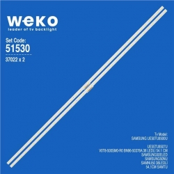 Wkset-6530 37022X2 V0T8-500Sm0-R0 Bn96-50378A  2 Adet Led Bar (38Led)