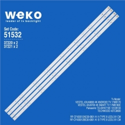 Wkset-6532 37220X2 37221X2 Rf-Cf430012a/Be30-0801 A1 A/B Type 4 Adet Led Bar (8+8Lens)