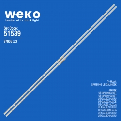 Wkset-6539 37005x2 bn96-52587a rev00 es43sv8fpkwa36  2 adet led bar (36led)