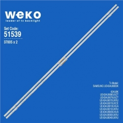 Wkset-6539 37005X2 Bn96-52587A Rev00 Es43sv8fpkwa36  2 Adet Led Bar (36Led)
