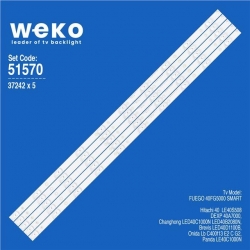 Wkset-6570 37242X5 Rf-Ab400e32-1001S-01 A7  5 Adet Led Bar
