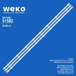 Wkset-6582 35109x3 jl.d390a1235-081bs-m  3 adet led bar