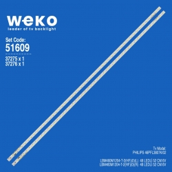 Wkset-6609 37275x1 37276x1 lbm460m1204-t-2  2 adet led bar (48led)