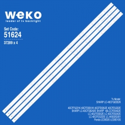Wkset-6624 37289x4 rf-aj400e32-0901s-04 a2  4 adet led bar