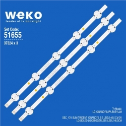 Wkset-6655 37324X3 Ssc_Y21 Slim Trıdent 43Nano75_S  3 Adet Led Bar