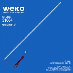 Wkset-6664 js-lb-s-jp32e9/e8-145a20a 70 ledli 40 cm 3v  1 adet led bar (70led)