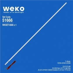 Wkset-6666 Js-Lb-S-Jp42e9-155B20A 75 Ledli 54 Cm 3V  1 Adet Led Bar (54Led)