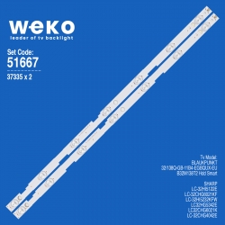 Wkset-6667 37335x2 rf-aj320e30-0701s-05 a3  2 adet led bar
