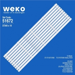 Wkset-6672 37340X10 Js-Jp55a71051er.909L  10 Adet Led Bar 3V