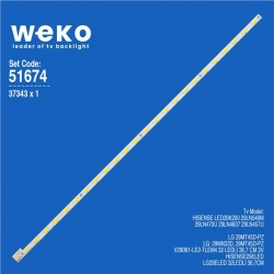Wkset-6674 37343X1 V290B1-Le2-Tlem4  1 Adet Led Bar (32Led)