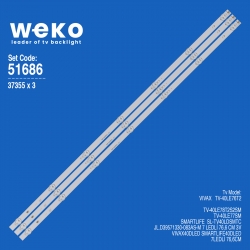 Wkset-6686 37355x3 jl.d39571330-083as-m 3 adet led bar