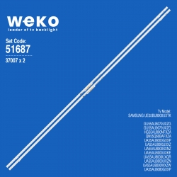 Wkset-6687 37007x2 s1a8-550sm0-r0 bn96-52595a rev00 2 adet led bar (48led)