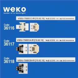 Wkset-6715 36116X9 36117X9 36118X9 V5du-750Dca/B/C 27 Adet Led Bar