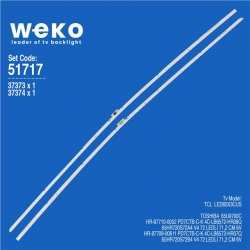 Wkset-6717 37373X1 37374X1 65Hr720s72a4 /B4 V4 2 Adet Led Bar (72Led)