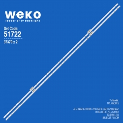 Wkset-6722 37379x2 4c-lb6584-hr06k 7016 84ea  2 adet led bar  (mavi işik çift soket) (84led)