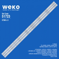 Wkset-6723 37380x3 shineon 2d02636 ds-4c-lb4308-ym01j  3 adet led bar