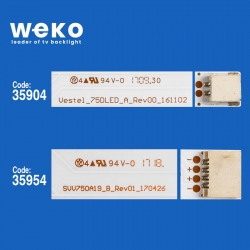 Wkset-6753 35904x12 35954x1 svv750a19_a/b  13 adet led bar