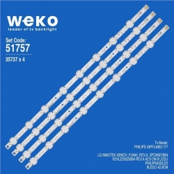 Wkset-6757 35737X4 Lg Innotek 43Inch_Funai_Rev.A_3Pcm00768a  4 Adet Led Bar