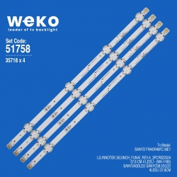 Wkset-6758 35718x4 lg innotek 39.5inch_funai_rev.a_3pcr02252a  4 adet led bar