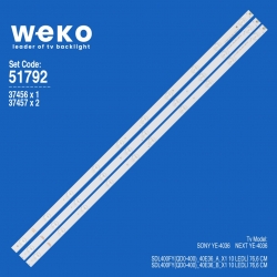 Wkset-6792 37456x1 37457x2 sdl400fy(qd0-400)_40e36_a/b 3 adet led bar