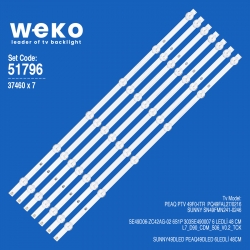 Wkset-6796 37460x7 se49d06-zc42ag-02 6s1p 303se490007  7 adet led bar