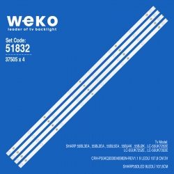 Wkset-6832 37505x4 crh-p55kq3030040983n-rev1.1  4 adet led bar 3v