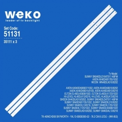 Woon WN40DLK010-0202 40' 3 Adet Tv Led Bar