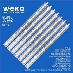 Woon WN49DIL019/0202 49' İnç 7 Adet Tv Led Bar