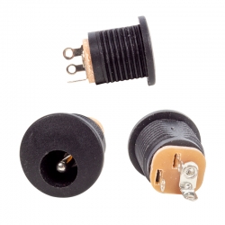 Yuvarlak somunlu şase 2.1mm adaptör fişi (ic-257)