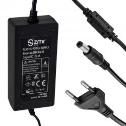 Zmr zmr-pa-03 12 volt - 3 amper 5.5*2.5 uçlu plastik kasa iki ucu kablolu masaüstü adaptör